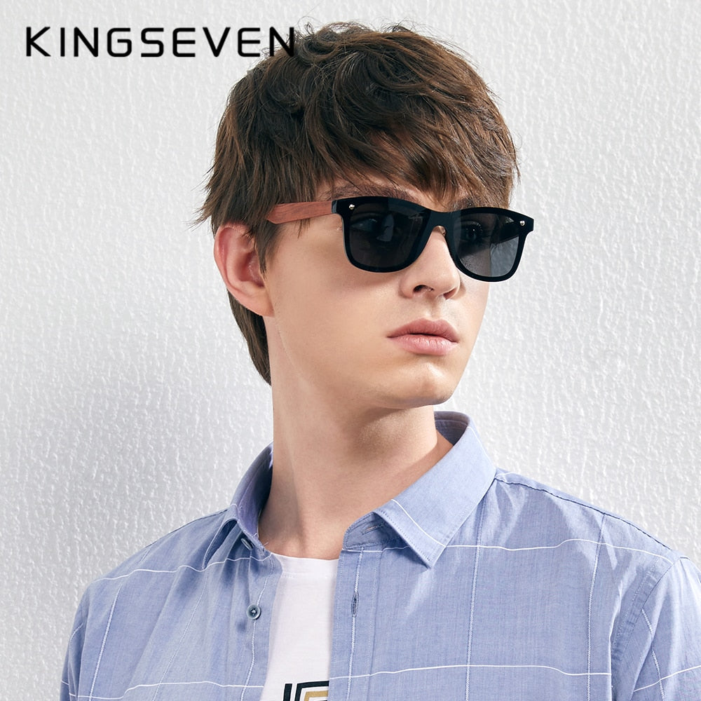 KINGSEVEN LUXURY - SOLGLASÖGON MED TRÄRAM