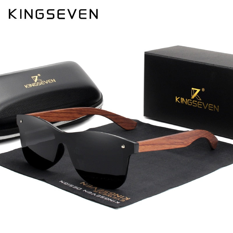 KINGSEVEN LUXURY - SOLGLASÖGON MED TRÄRAM