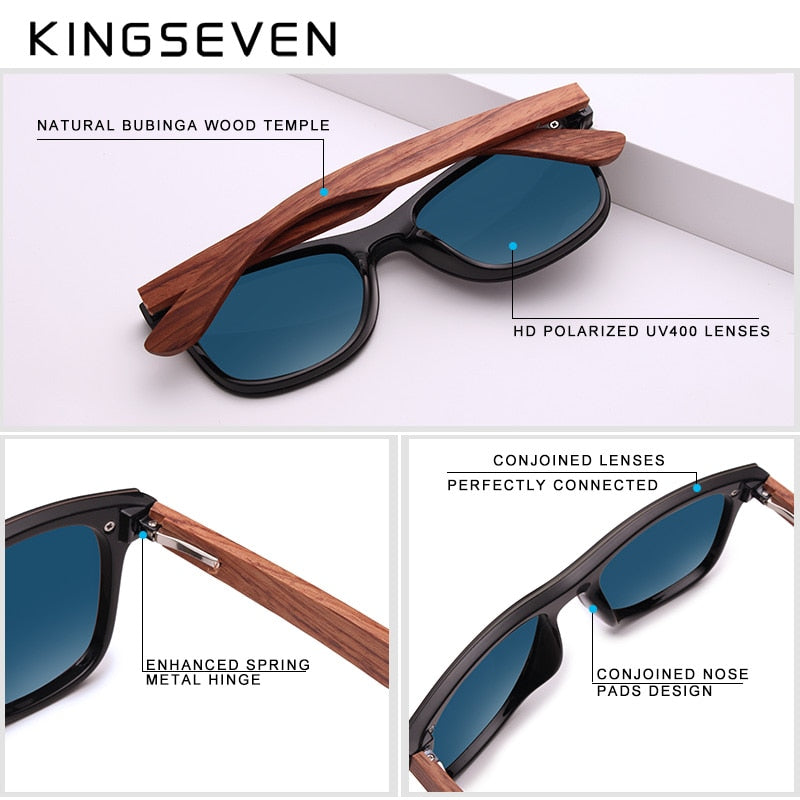 KINGSEVEN LUXURY - SOLGLASÖGON MED TRÄRAM