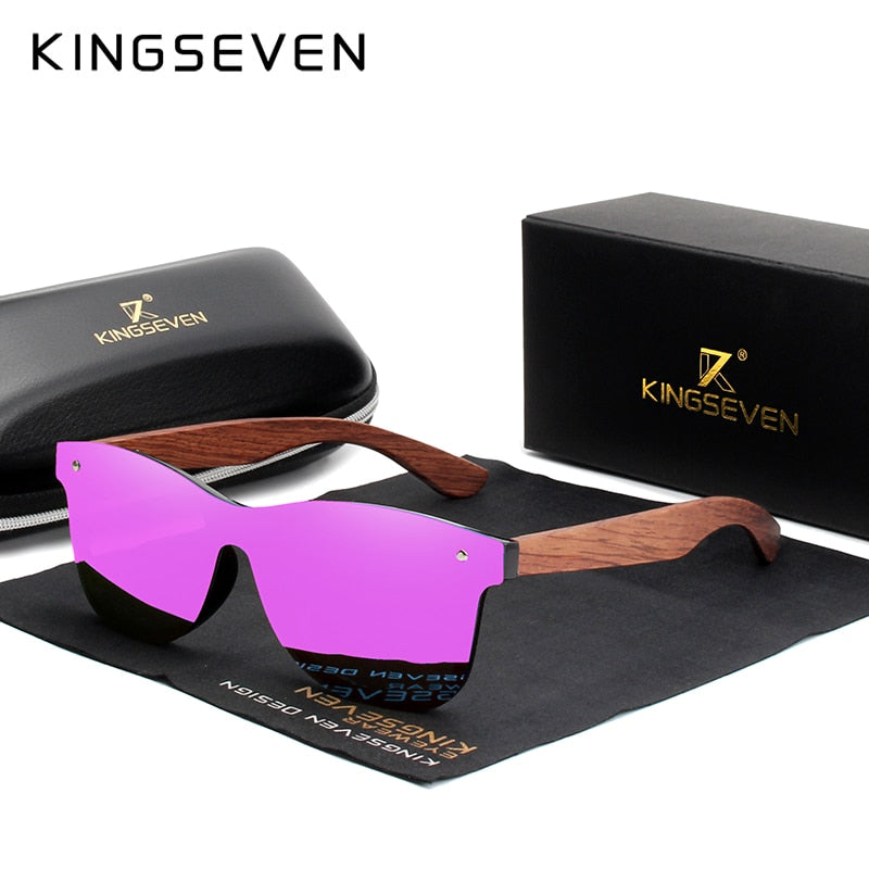 KINGSEVEN LUXURY - SOLGLASÖGON MED TRÄRAM